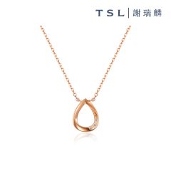 TSL|謝瑞麟 - 18K玫瑰色黃金鑲鑽石頸鍊 BC700