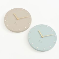 Bruno - Simple Metal Wall Clock (Blue Gray/Greige)