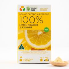 Beanie - 100% Freeze Dried Australian Organic Lemon Powder (All-natural 14 sachets) BEBG004