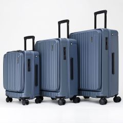 [以舊換新優惠] 電子券-BERMAS Maler -上掀前開式 煞車行李箱 (20/26/29吋) (墨石黑/青石藍/大象灰/抹茶拿鐵)