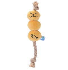 B' IN SELECT - Woof² | Curry Fishball Soft Plush Rope Pet Pull Toy (E-voucher) CR-BINWOOF004