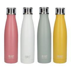 BUILT - Double Walled Stainless Steel PERFECT SEAL 17OZ BOTTLE (4 colors option) BLT-BOTL-DWSSPS
