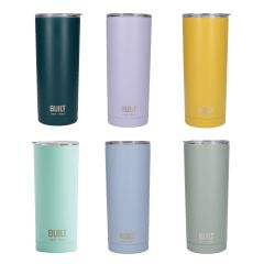BUILT - Double Walled Stainless Steel Travel Mug WATER TUMBLER (6 colors option) BLT-TUMB-DWSSTMWT