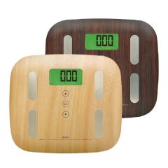 Dretec - Weight and body composition analyzer (Light Brown /Dark Brown) BS-244 BS-244-MO