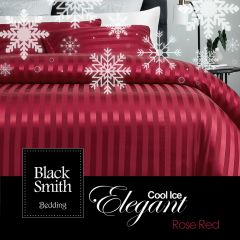 Black Smith - Rose Red 2870 Threads Cool Ice Elegant Bedding Set(Single/Double/Queen/King) BS047_CLEG_Red