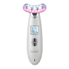 Belulu - New Rebirth RF 射頻LED彩光EMS導入提拉美容儀 (送金泊透明質酸精華素) [日本製造] (白色)