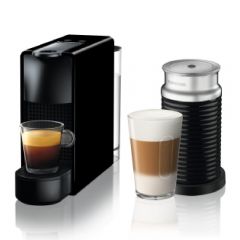 Nespresso - C30 Essenza Mini Coffee Machine + Aeroccino3 Black Milk Frother (3 color) C30-SG-3594