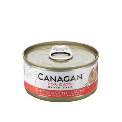 Cangan - 雞肉伴蝦 無穀物貓罐頭 75g (原箱12罐) Can-WetChickPrawn