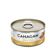 Cangan - 吞拿魚伴雞肉 無穀物貓罐頭 75g (原箱12罐) Can-WetTunaChick