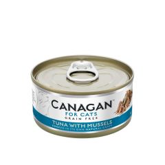 Cangan - 吞拿魚伴青口 無穀物貓罐頭 75g (原箱12罐) Can-WetTunaMuss