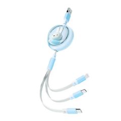 Miffy - 3 in 1 Retractable Cable (Pink / Light Blue) CC04-MO
