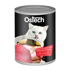 Ostech - 貓 濕糧 金槍魚及雞貓罐 400g CCOSTCIJ