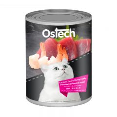 Ostech - 貓 濕糧 金槍魚和蝦罐頭 400g CCOSTSIJ