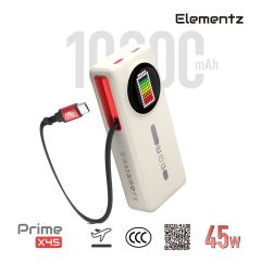 [3C 認證及可追溯二維碼] Elementz - MagPrime X45 10000mAh CCC 認證行動電源 PMP-X45 [象牙白] CF32683