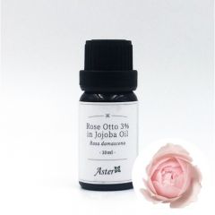Aster Aroma 3% Rose Otto Pure Essential Oil (Rosa damascena) in Organic Jojoba Oil  (Simmondsia sinensis) -10ml CL-020470005