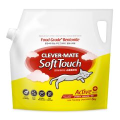 CLEVER-MATE - Soft Touch Active Plus 粗粒礦物貓砂6kg