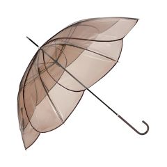 Francfranc - 透明雨傘 CLR PIPING 58 啡色