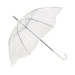Francfranc - 透明雨傘 CLR PIPING 58 白色