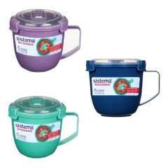 (Made in New Zealand) Sistema - Noodle Bowl Microwave Container Set of 2 (900ml + 900ml)(Random Color) CR-21141X2