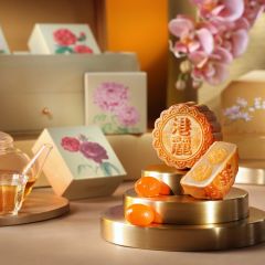 [電子換領券] 香港港麗酒店 - 雙黃白蓮蓉月餅 (4件裝) CR-25MAF-COR04