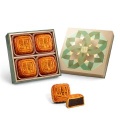 [E Voucher] The Peninsula Boutique - Mini Low Sugar Tea Flavoured White Lotus Seed Paste Mooncake - 4 Pieces CR-26MAF-PENB06
