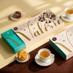 [電子換領券] Valérie - 流心皇牌八件裝禮盒 - 流心朱古力榛子月餅及流心奶黃月餅
