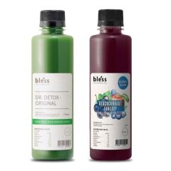 Bless - Mixed Flavour Cold-Pressed Juice270mL-(Blackcurrant Blueberry Juice/Dr. Detox - Light) CR-48766-2