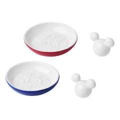 MEYER - 4PCS DISNEY CERAMIC DIP DISH & CHOPSTICK REST SET CR-48868-C