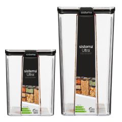 (Made in New Zealand) Sistema - Ultra Square Container Set of 2(2.75L + 4L) CR-5141251413