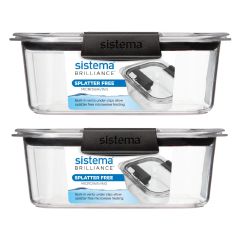 (紐西蘭製造) Sistema Brilliance 100%防漏保鮮盒2件裝 (920ml + 920ml) CR-5511055110