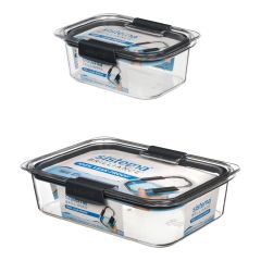 (Made in New Zealand) Sistema Brilliance 100% Leak-proof Rectangle Container 920ml + 2L CR-5511055115