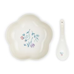 Le Creuset Petite Fleur 陶瓷花形盤連湯匙 16cm (多款顏色) CR-LC-16FSWS-MO