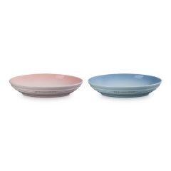 Le Creuset Manila Set of 2 Oval Dish 23cm (Shell Pink/Coastal Blue) CR-69383239839014