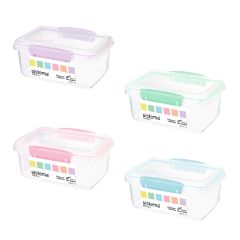 (Made in New Zealand) Sistema 1L Rectangular Pastels Container Set of 4 (Random Color) CR-81605X4