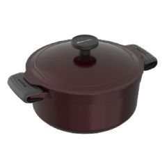 Swiss Diamond Ammolite Covered Stock Pot 20cm/2.4L (Burgundy) CR-90AMAL4820ICBUR