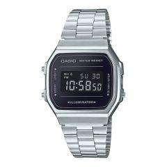 Casio - Vintage Standard Watch A168WEM-1 Silver / Black Face CR-A168WEM-1