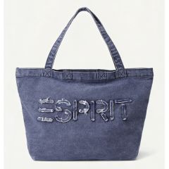 (eVoucher) Esprit Washed Logo Tote Bag (Blue) EUBG0240 CR-EUBG0240BU0F
