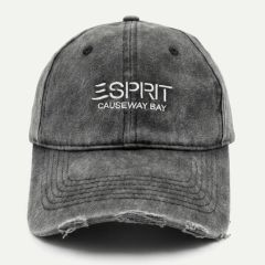 (eVoucher) Esprit CAUSEWAY BAY Washed Distressed Baseball Cap (Black) EUCP0464 CR-EUCP0464BK0F