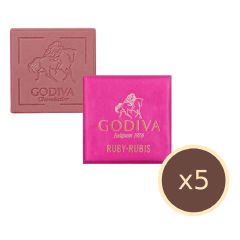 GODIVA - 紅寶石片裝巧克力 x 5片 CR-GD-B71894