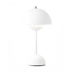 &Tradition - VP9 Flowerpot Portable Lamp (White/Matt L.grey) CR-GOL_1136_All