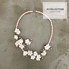 JK collection - Leather Cherry Blossom Pearl Necklace CR-JK-collection-07