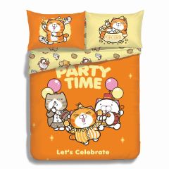 Casablanca - Lan Lan Cat Cartoon Cotton Series Bedding Set - Single/Double/Full/Queen (LC004GBS) CR-LC004GBS_ALL