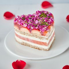 LIFETASTIC - Heart-shaped Watermelon Strawberry Layer Cake (Takeaway only) CR-LT-HEARTCAKE-All