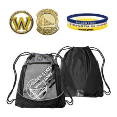 NBA - Warrior Team Training Drawstring Backpack + 3pcs Silicone Handstrap + Team Pin CR-NBA-BAG220024