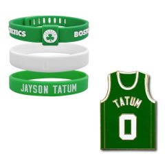 NBA - 3 pcs. set Players silicone strap + Classic Jersey Pin (Tatum) CR-NBPA-BAL240006