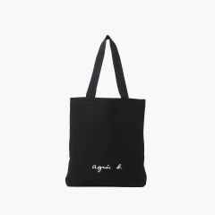 agnès b - 女裝帆布手提袋 (黑色/白色) CR-P123VSA9_all