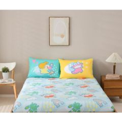 Casablanca - Crayon Shinchan Cartoon Cotton Series Fitted Sheet w/Pillowcase - Single/Double/Full/Queen (SC008FDS) CR-SC008FDS_ALL