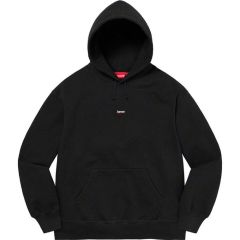 Supreme - Underline Hooded Black Sweatshirt