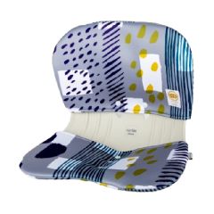 Curble Chair - SOU SOU Cover Set - Wider [Grey - Blue] CUR-SS-Grey-Bl