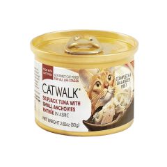 Catwalk - Skipjack Tuna with Small Anchovies|Cat Can (80g) #13870CW-SLC
